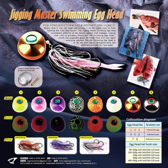 JM SWIMMING EGG HEAD 80gr