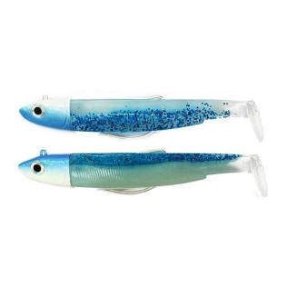 FIIISH BLACK MINNOW #3 DOUBLE COMBO 25gr BLUE GLOW / SHINY BLUE