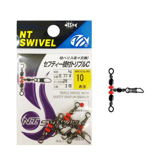 NT TRIPLE SWIVEL WITH SAFETY SNAP E.TSEC